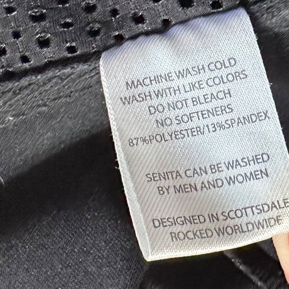 SENITA Athletics WOMENS L Black Mesh Netted Pullover Sports Yoga Gym Hoodie Top - Picture 9 of 9